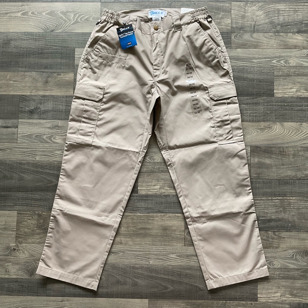 36x30 NWT Galls Tac Force Tactical Pants Men’s Khaki Ripstop Cargo TT784